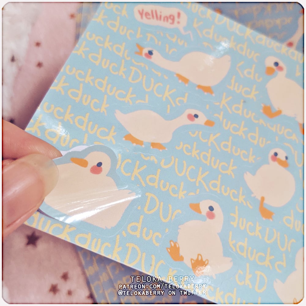Image of duckpocalypse sticker sheet