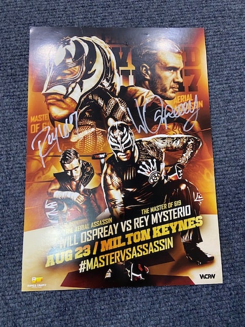 Image of Signed Rey Mysterio And Will Ospreay WCPW Poster 
