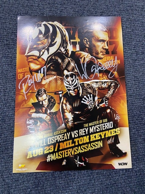 Image of Signed Rey Mysterio And Will Ospreay WCPW Poster