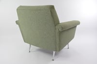 Image 3 of Fauteuil carrée chiné bleu et vert
