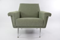 Image 2 of Fauteuil carrée chiné bleu et vert