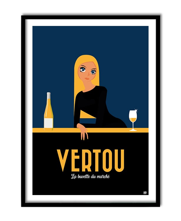 Image of Vertou "La buvette du marché" 50x70cm