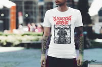 Image 2 of BLACK CROSS WORSHIP THRASH GOAT WHITE T-SHIRT