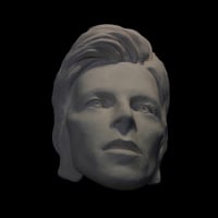 Image 3 of 'Ziggy Stardust' White Clay Face Sculpture