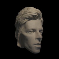 Image 1 of 'Ziggy Stardust' White Clay Face Sculpture