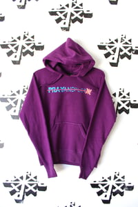 Image of through thick and thin hoodie in purple 