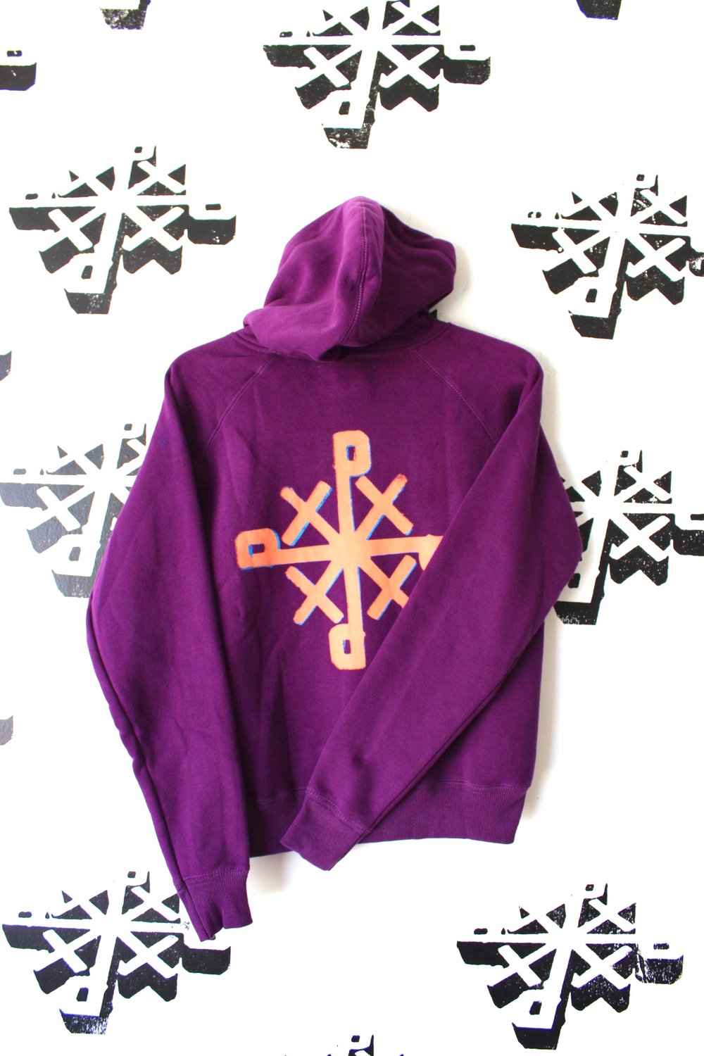 through thick and thin hoodie in purple 