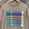 Wavy Leaves Sweatshirt - Beige Stripe