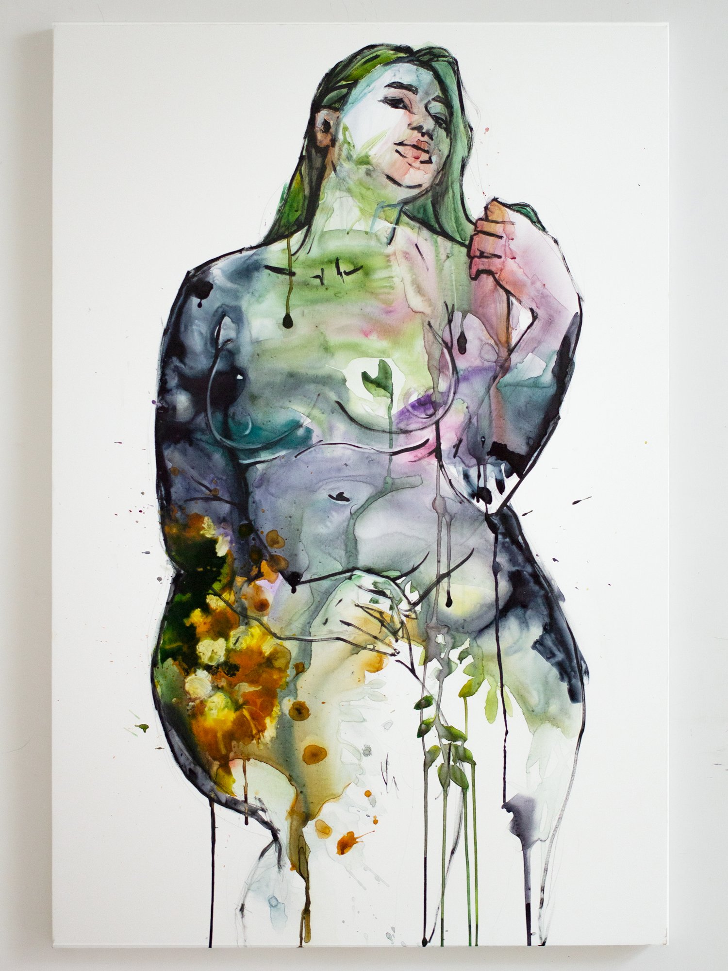 Agnes-Cecile in the lush garden (80x120 cm)