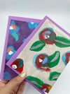 Purple/Grey Floral Blank Cards