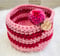 Image of Crocheted Basket Pretty in Pink