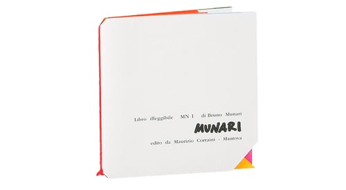 Image of Libro illeggibile MN 1. Bruno Munari 