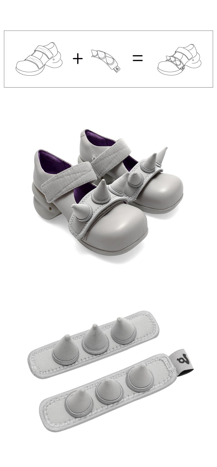 Image of Grape Shoe Accessories Grey Set "BusinessTrip"