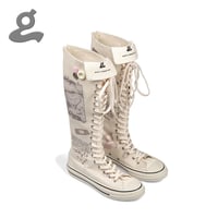 Image 1 of Print Canvas Boots "Coffee Diary"