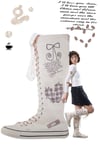 Print Canvas Boots "Coffee Diary"
