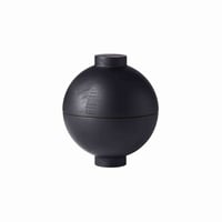 Image 2 of Black Wooden sphere pot by Kristina Dam
