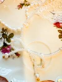 Image 1 of 🎀 Pearl Bow Mini Necklace