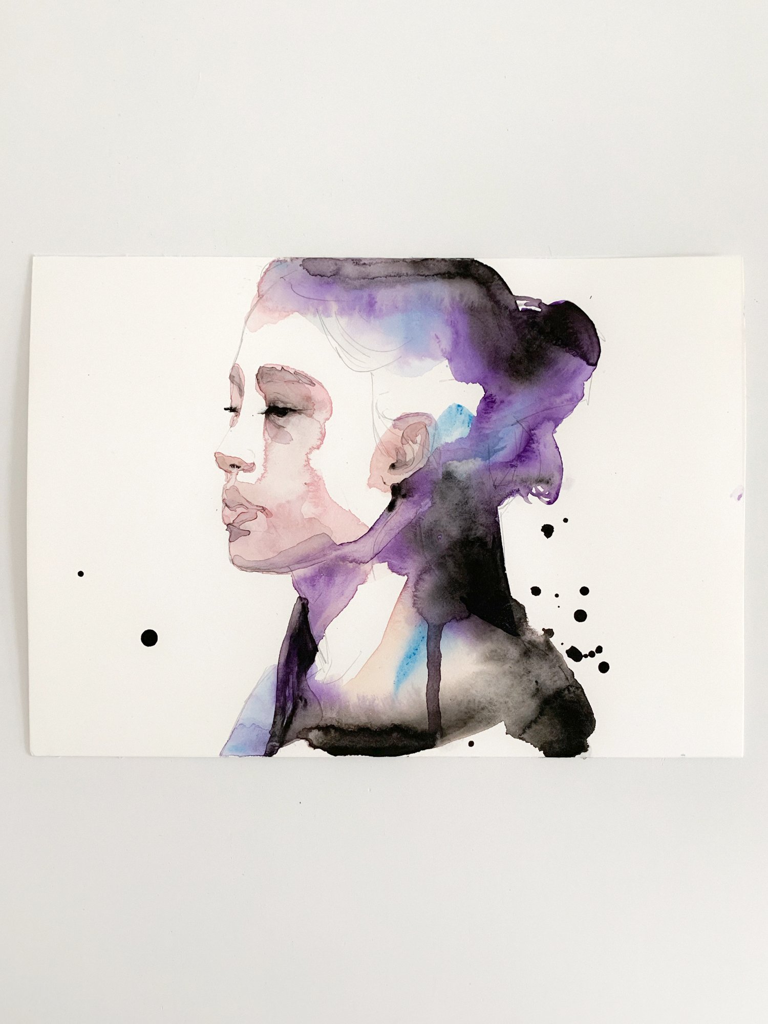 Agnes-Cecile purple sketch (25x18 cm)