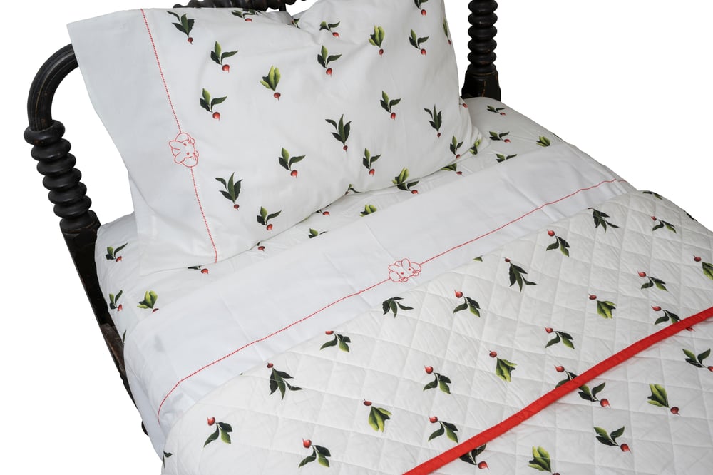 Image of Embroidery bunny top sheet 