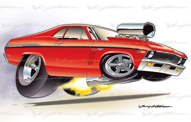 Image of "Runnin' Red" Print: 18 x 12"