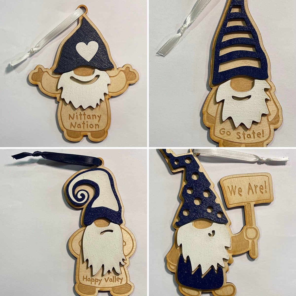 Image of All 4 Gnomes Ornament Set