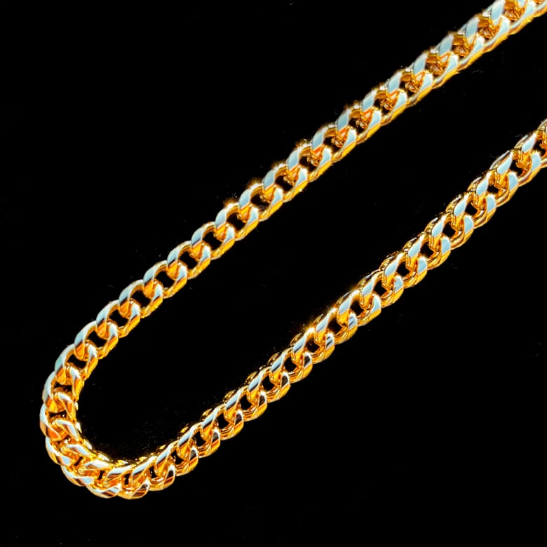 Image of 4 MM Foxtail 18 kt Gold-Plated Chain