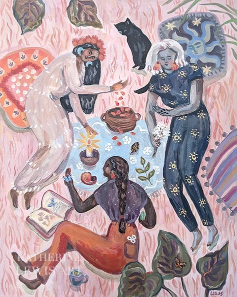 Image of Floor Magic | 16x20 Original acrylic painting on canvas