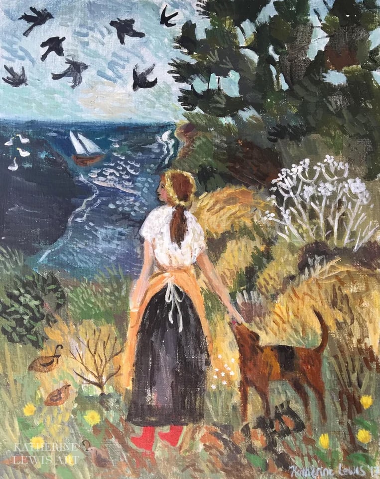 Image of Long Awaited Friend | 16x20 Original painting on canvas