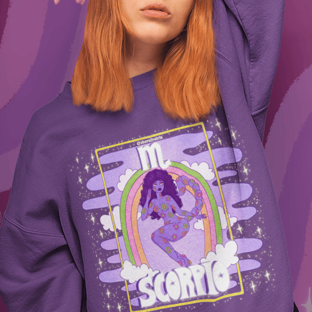 Image of SCORPIO PULP ASTROLOGY SWEATSHIRT