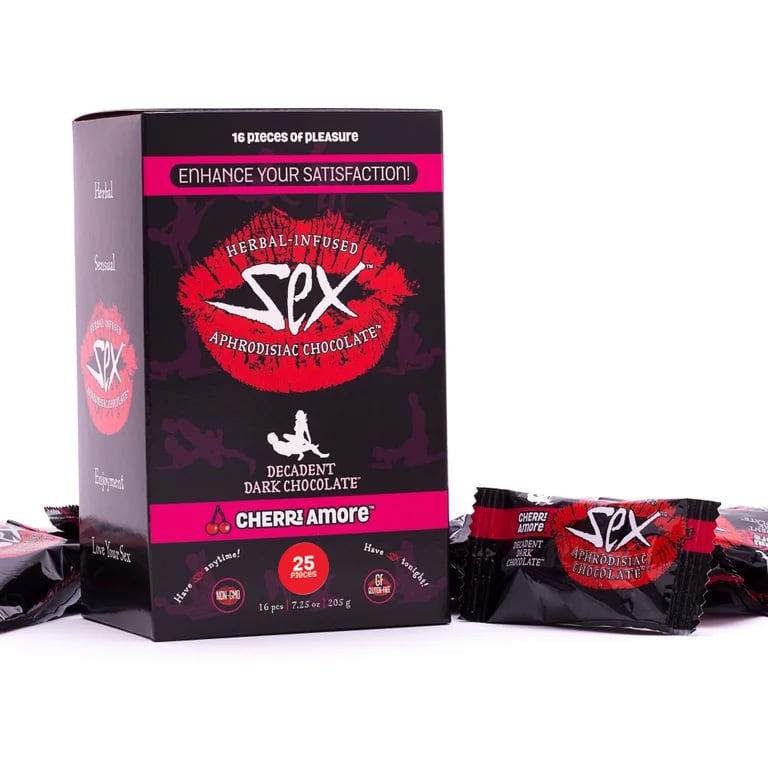 Nouveau! Chocolat Aphrodisiaque Pour Femme Boite De 12 X 25 Gr