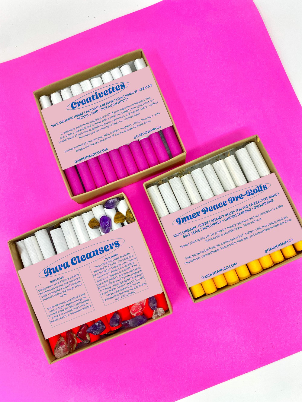 Image of Flavored Pre-Roll Kit | Creativettes, Aura Cleansers & Inner Peace Pre-Rolls 