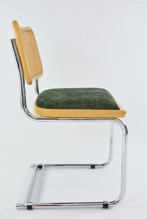 Image of Chaise type Cesca canage & vert