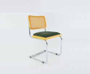 Image of Chaise type Cesca canage & vert