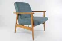 Image 1 of Fauteuil Z bleu pétrole chiné