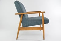Image 2 of Fauteuil Z bleu pétrole chiné
