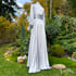 Silver "Beverly" Dressing Gown w/ Crystal Button Cuffs Image 3