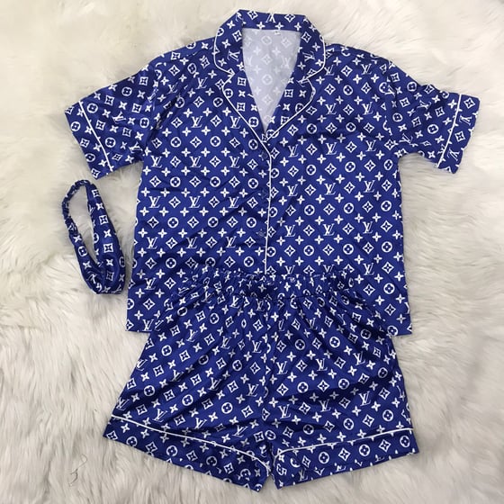 Image of Blue LV Sleep Set