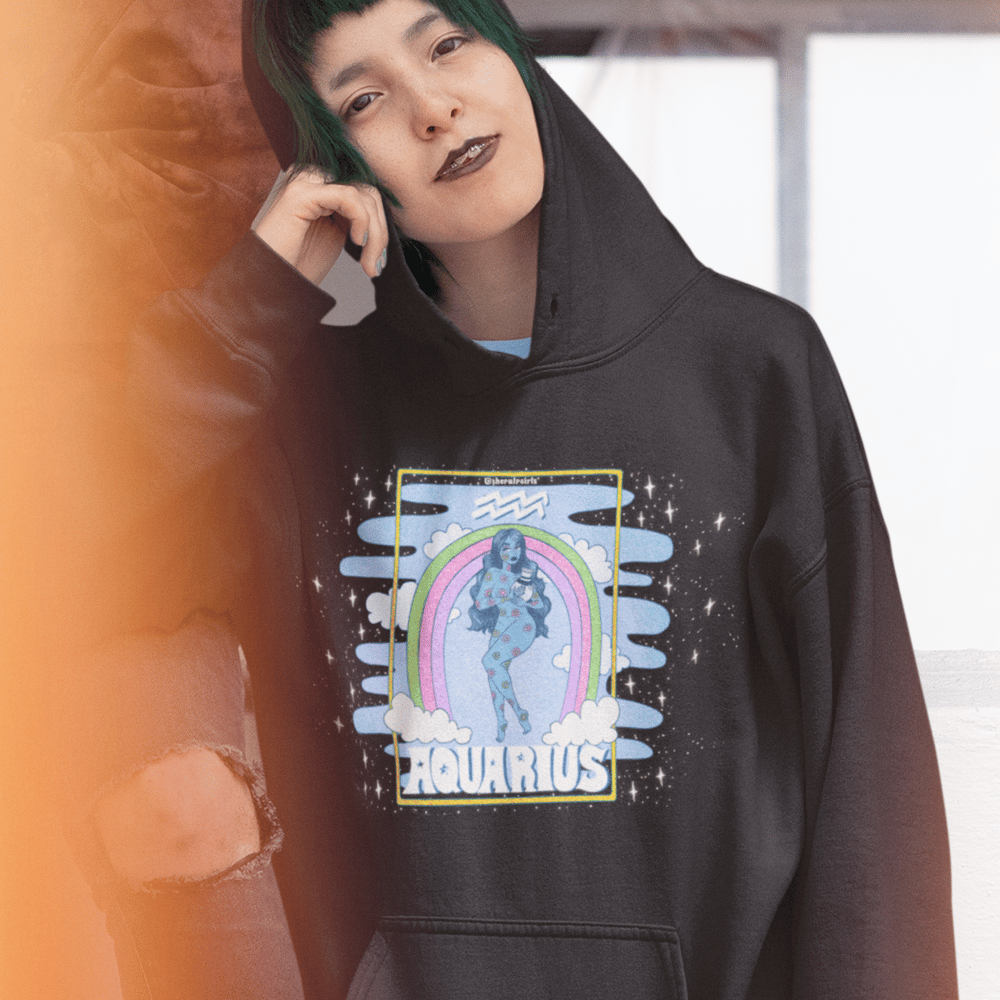 Image of AQUARIUS PULP ASTROLOGY SWEATSHIRT