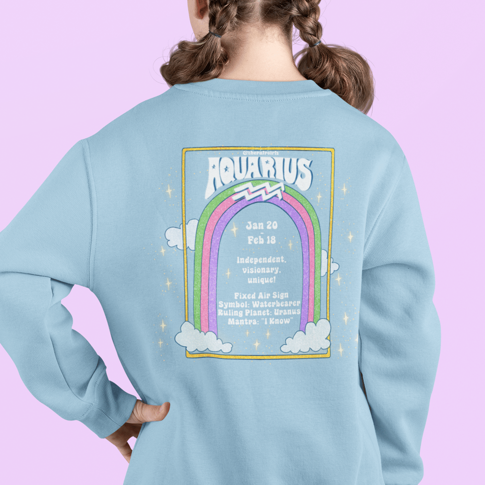 Image of AQUARIUS PULP ASTROLOGY SWEATSHIRT