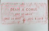 Image 2 of Dean Corll Candyman gravestone rubbing 