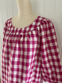 Image 1 of The Hot Pink Check Smock Top