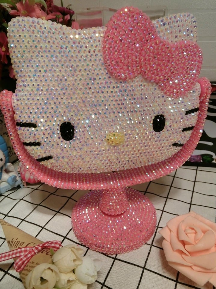 Image of Bedazzled Hello Kitty Mirror