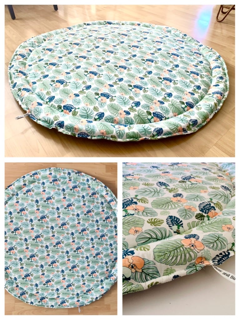 Image of MONSTERA LEAF - PADDED ROUND PLAY MAT