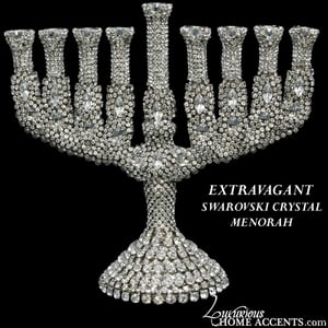 Image of Swarovski Crystal Extravagant Menorah