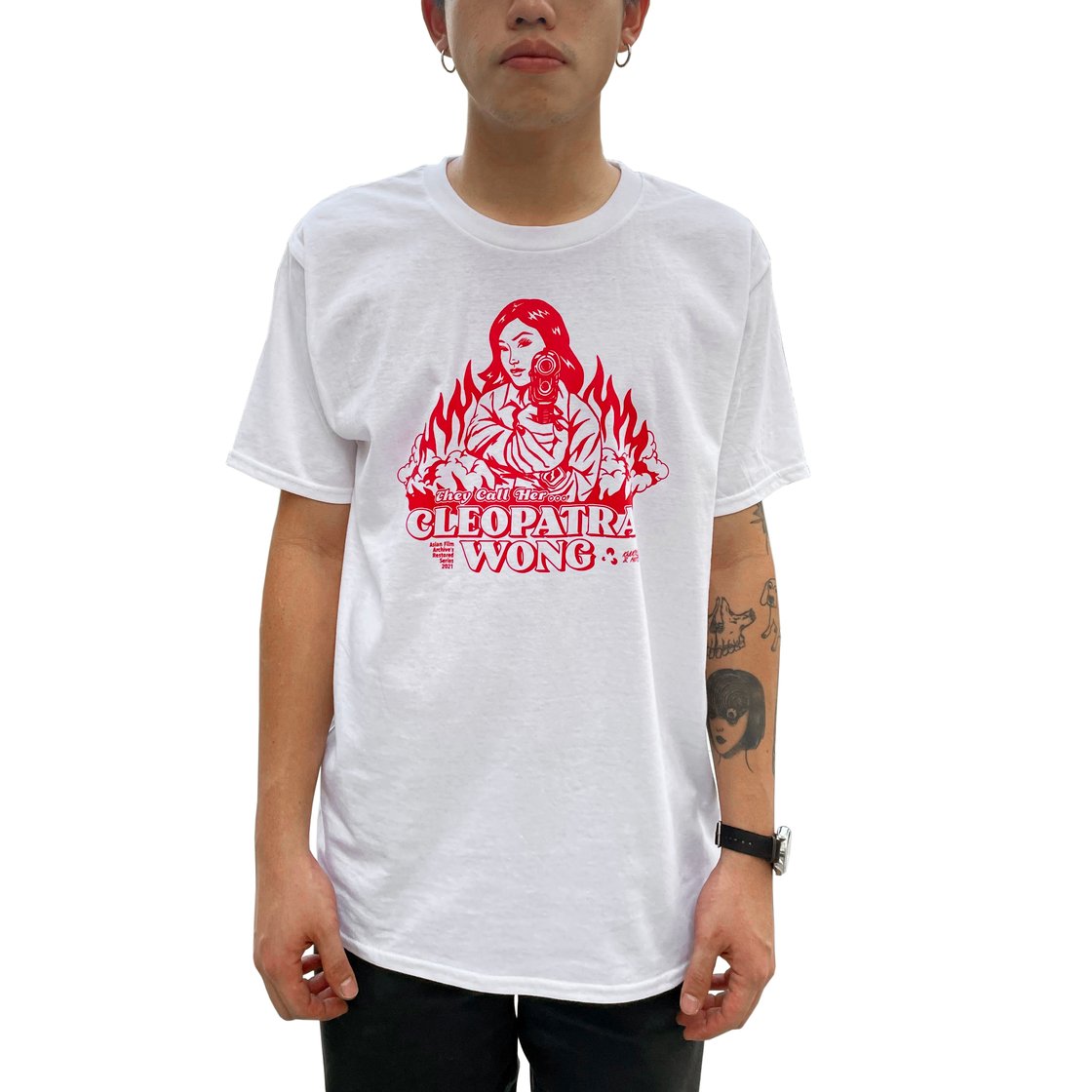 Image of They Call Her...Cleopatra Wong (1978) Silkscreened T-Shirt by K&N for Asian Film Archive