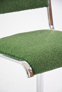 Image 5 of 4 chaises chromé vertes