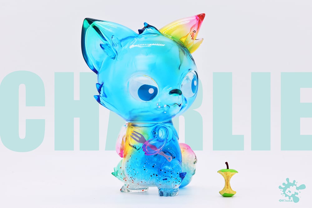 Image of Charlie the Cat-Fox - Rainbow Surfer