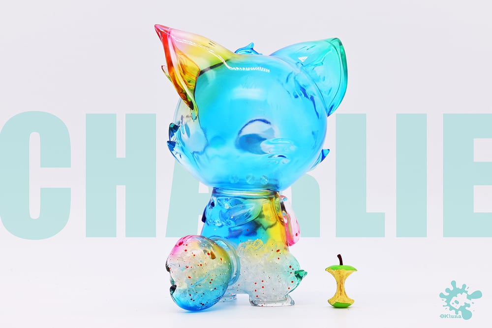 Image of Charlie the Cat-Fox - Rainbow Surfer