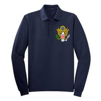 Adult Navy Long Sleeve Polo Shirt