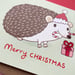 Image of Hedgehog Christmas Card